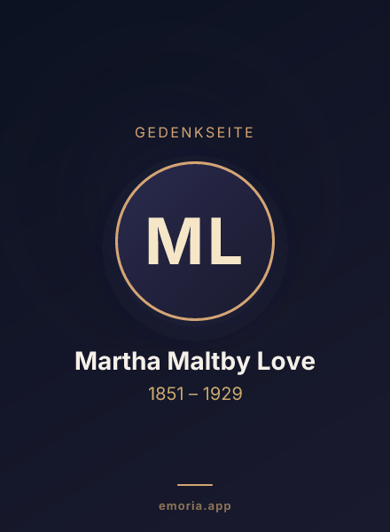 Gedenkportrait von Martha Maltby Love