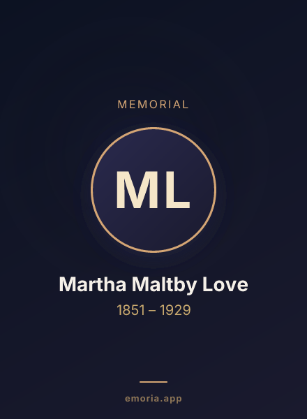 Memorial portrait of Martha Maltby Love