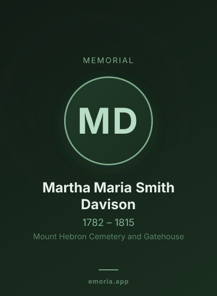 Memorial portrait of Martha Maria Smith Davison