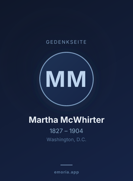 Gedenkportrait von Martha McWhirter