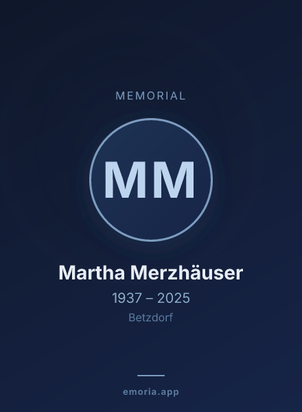 Memorial portrait of Martha Merzhäuser