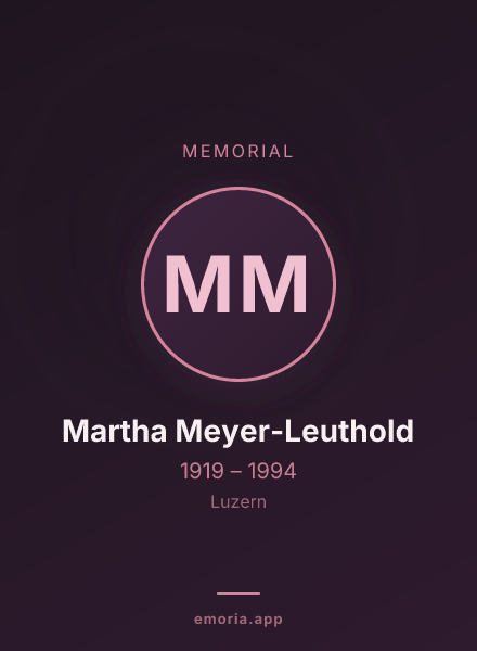 Memorial portrait of Martha Meyer-Leuthold