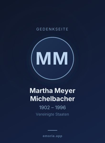 Gedenkportrait von Martha Meyer Michelbacher
