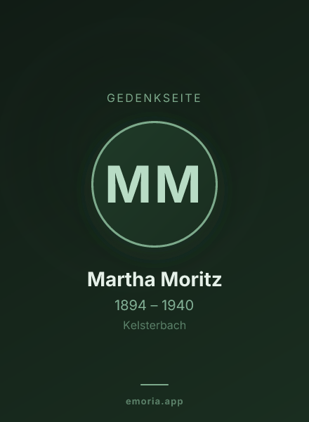 Gedenkportrait von Martha Moritz