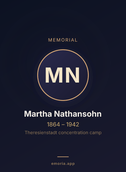 Memorial portrait of Martha Nathansohn