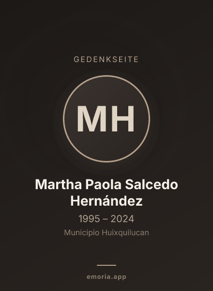 Gedenkportrait von Martha Paola Salcedo Hernández