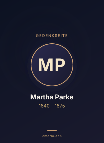 Gedenkportrait von Martha Parke