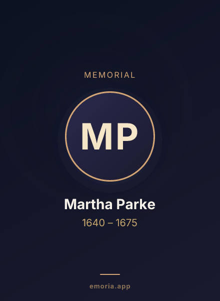 Memorial portrait of Martha Parke