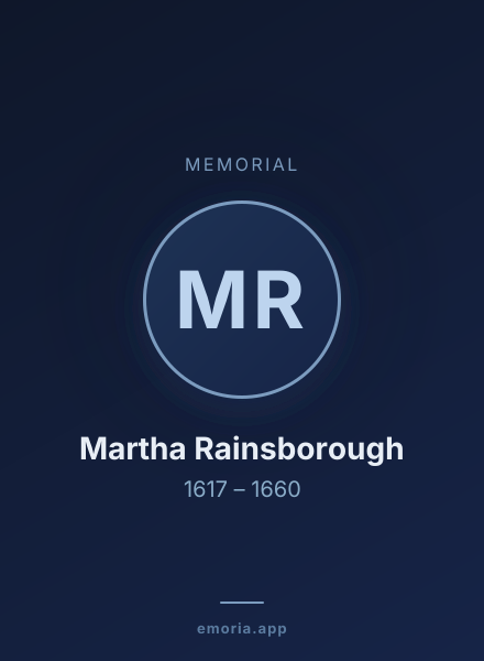 Memorial portrait of Martha Rainsborough