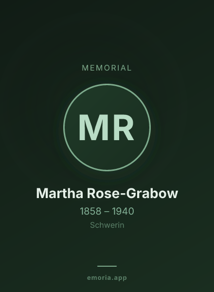 Memorial portrait of Martha Rose-Grabow