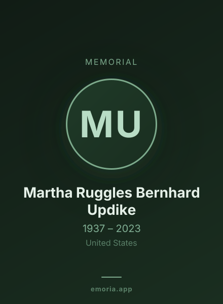 Memorial portrait of Martha Ruggles Bernhard Updike