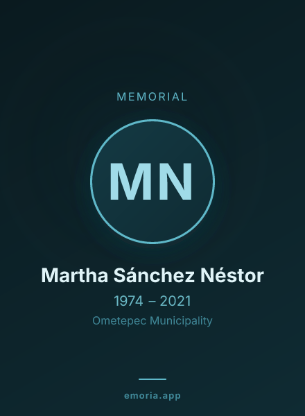 Memorial portrait of Martha Sánchez Néstor