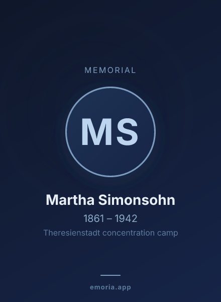 Memorial portrait of Martha Simonsohn