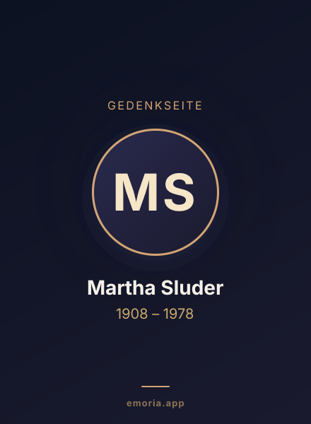 Gedenkportrait von Martha Sluder