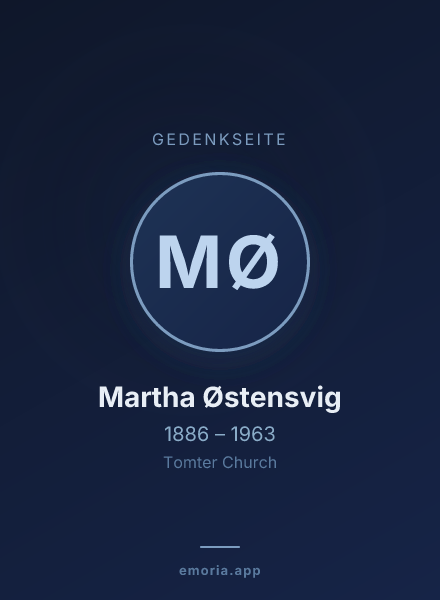 Gedenkportrait von Martha Østensvig