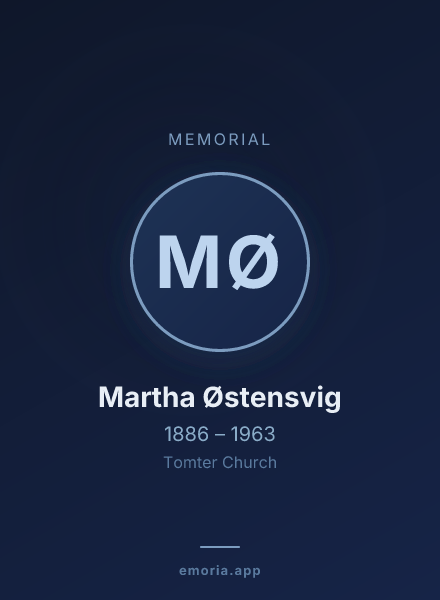 Memorial portrait of Martha Østensvig