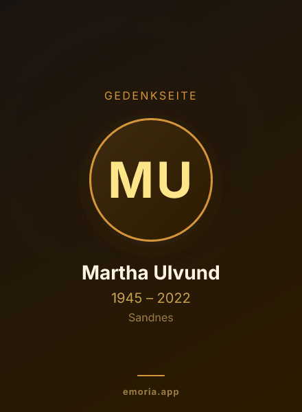 Gedenkportrait von Martha Ulvund