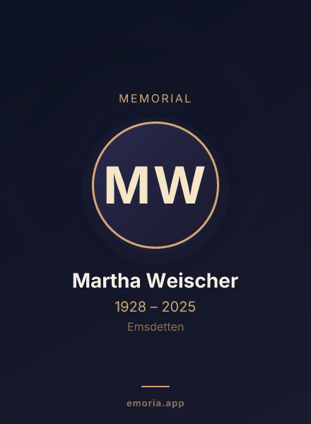 Memorial portrait of Martha Weischer