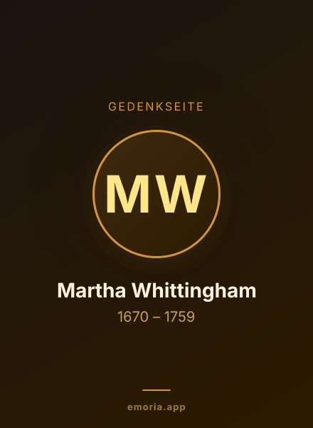 Gedenkportrait von Martha Whittingham