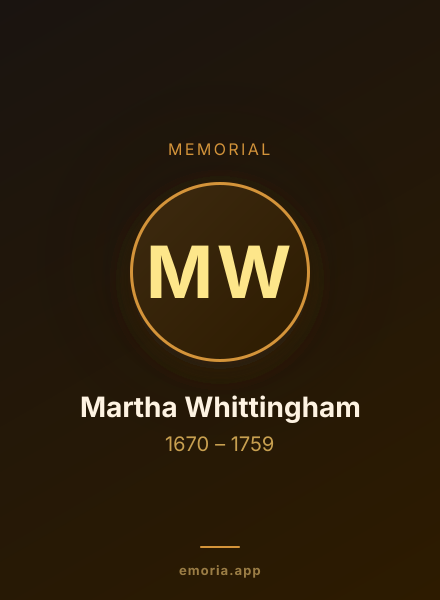 Memorial portrait of Martha Whittingham