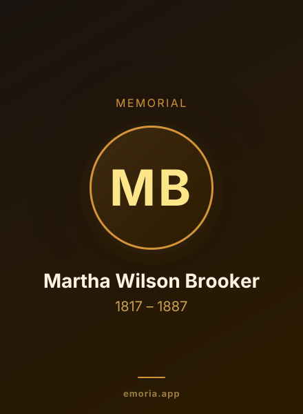 Memorial portrait of Martha Wilson Brooker