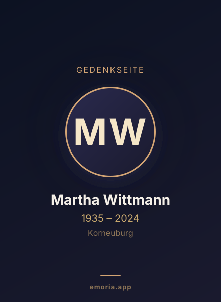 Gedenkportrait von Martha Wittmann