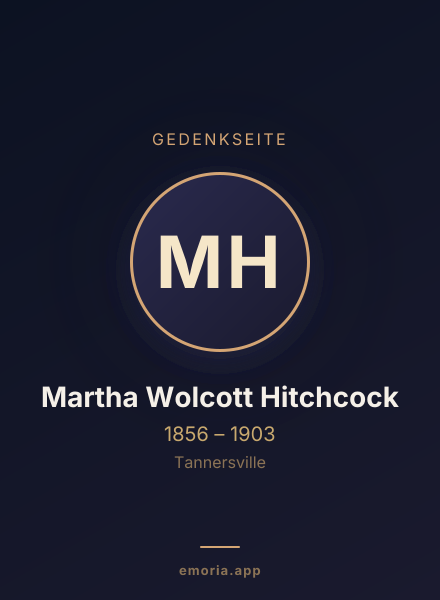 Gedenkportrait von Martha Wolcott Hitchcock