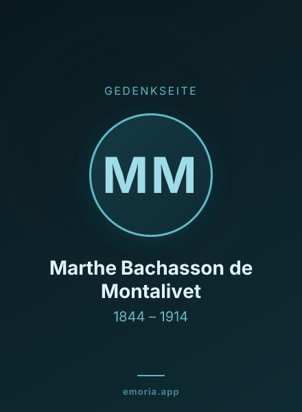 Gedenkportrait von Marthe Bachasson de Montalivet
