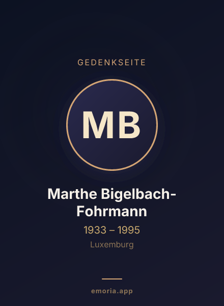 Gedenkportrait von Marthe Bigelbach-Fohrmann