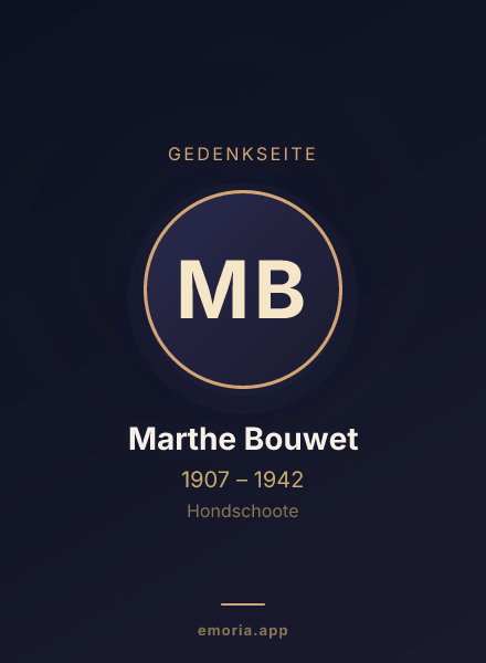 Gedenkportrait von Marthe Bouwet