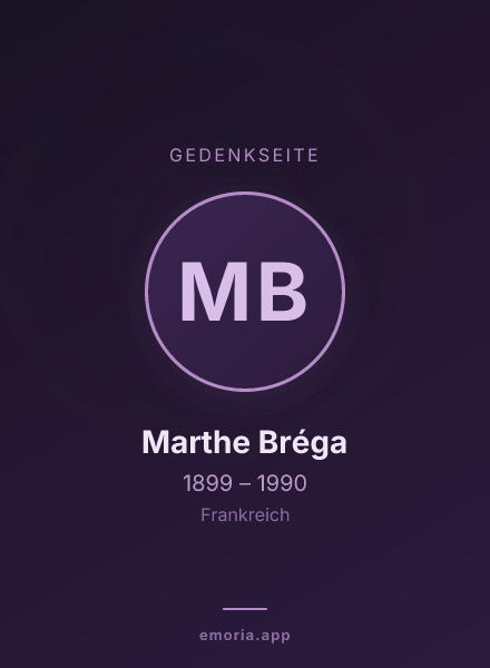 Gedenkportrait von Marthe Bréga