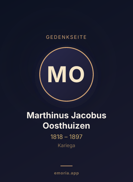Gedenkportrait von Marthinus Jacobus Oosthuizen