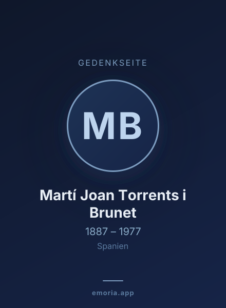 Gedenkportrait von Martí Joan Torrents i Brunet