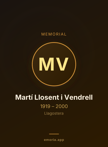 Memorial portrait of Martí Llosent i Vendrell