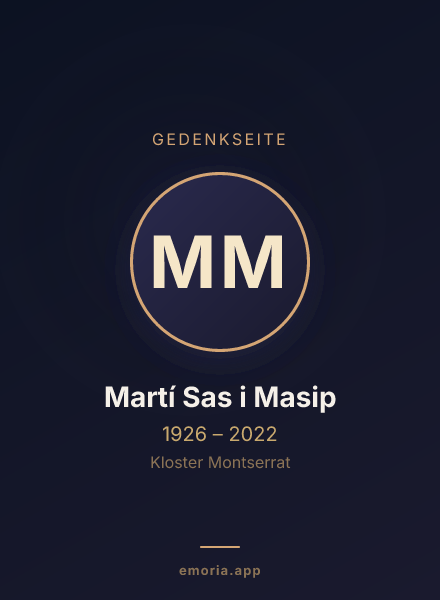 Gedenkportrait von Martí Sas i Masip