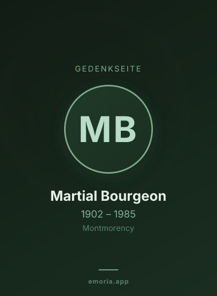 Gedenkportrait von Martial Bourgeon