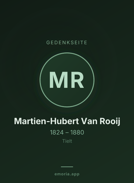 Gedenkportrait von Martien-Hubert Van Rooij