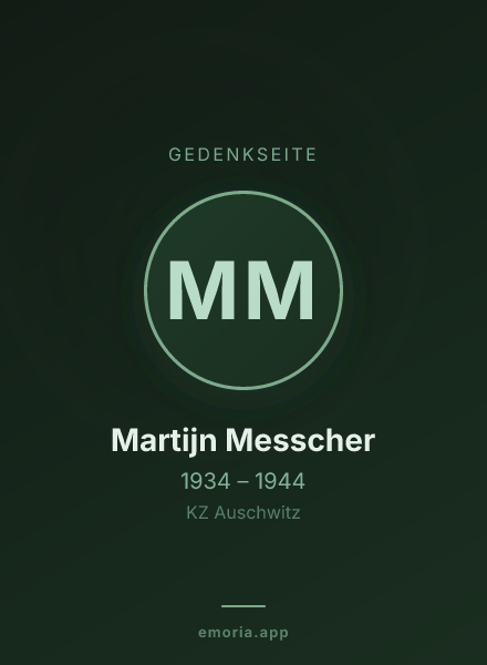 Gedenkportrait von Martijn Messcher