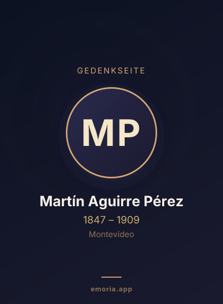 Gedenkportrait von Martín Aguirre Pérez