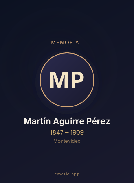Memorial portrait of Martín Aguirre Pérez