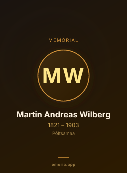 Memorial portrait of Martin Andreas Wilberg