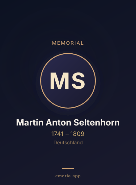 Memorial portrait of Martin Anton Seltenhorn