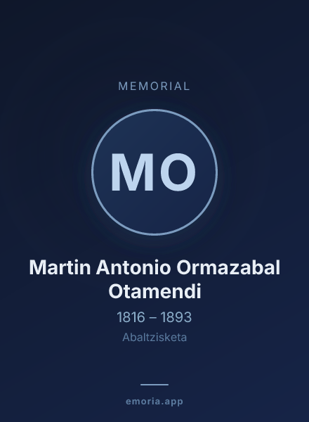 Memorial portrait of Martin Antonio Ormazabal Otamendi