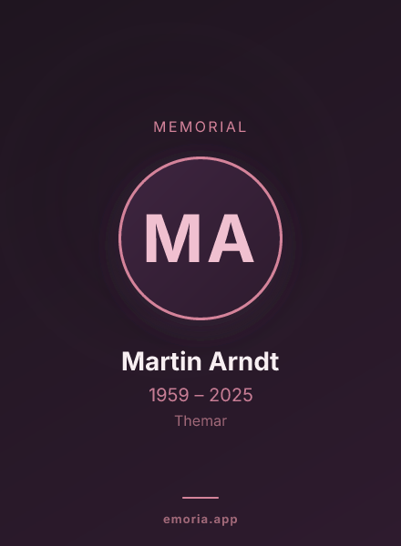 Memorial portrait of Martin Arndt