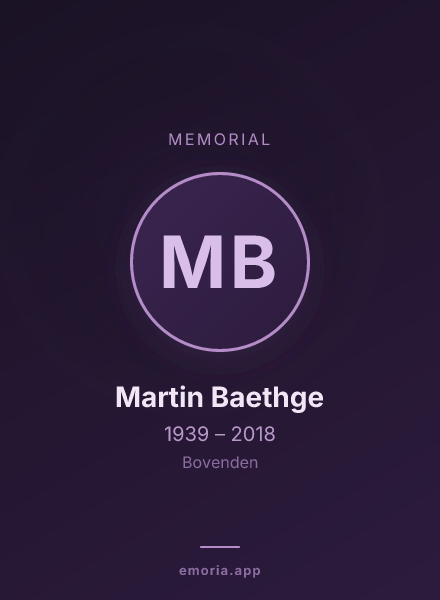 Memorial portrait of Martin Baethge