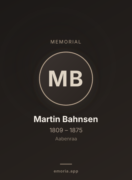 Memorial portrait of Martin Bahnsen