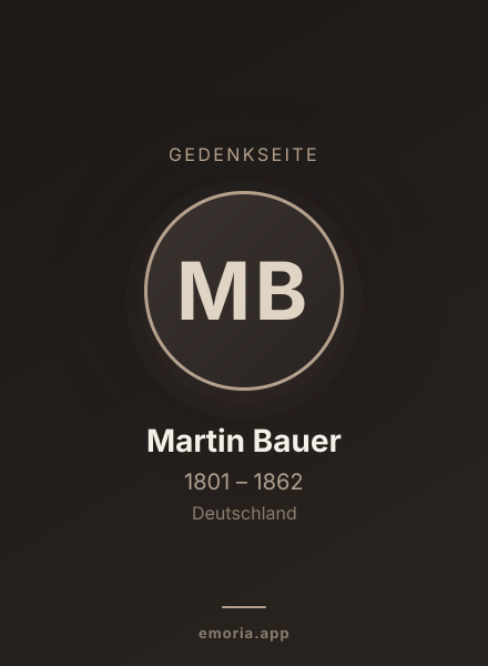 Gedenkportrait von Martin Bauer
