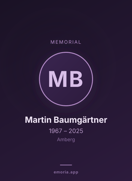 Memorial portrait of Martin Baumgärtner