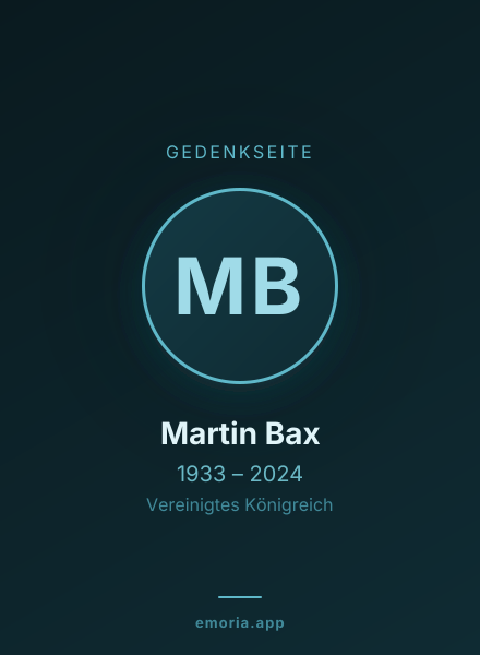 Gedenkportrait von Martin Bax