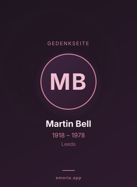 Gedenkportrait von Martin Bell